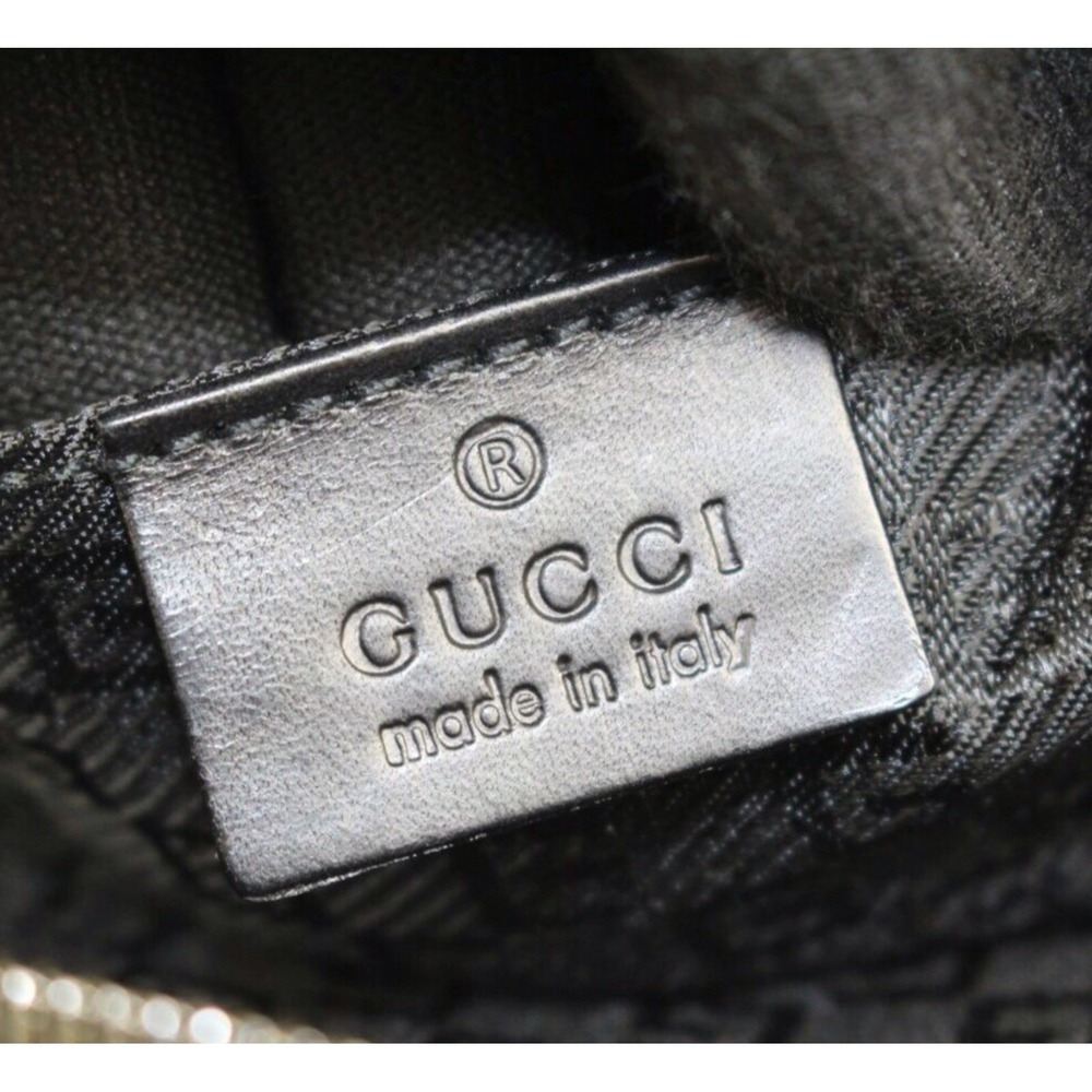 Gucci Black Nylon Leather Bag Silver Hardware Italy - Picture 4 of 10